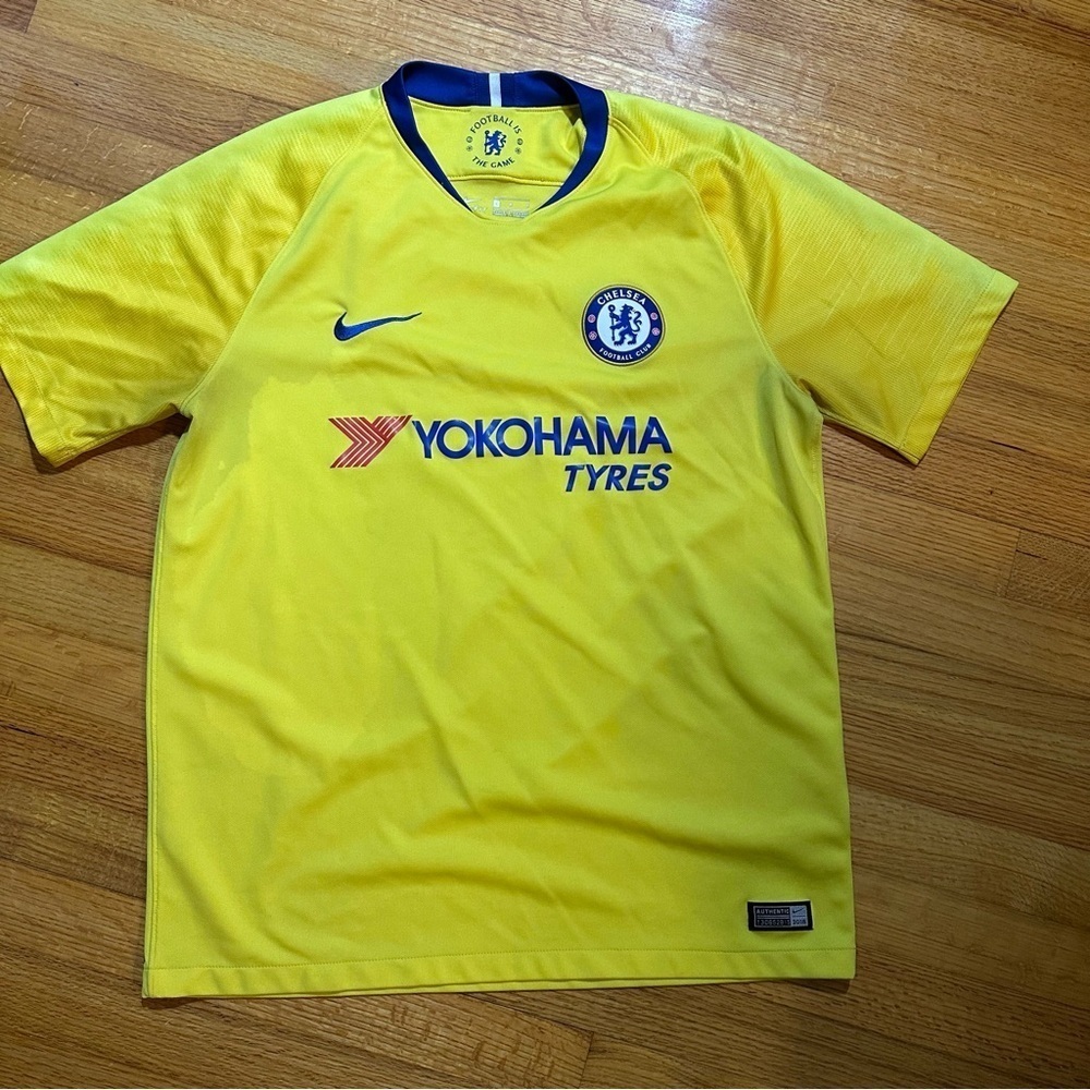CHELSEA  FOOTBALL SHIRT SOCCER JERSEY NIKE YELLOW sz L MEN(f6